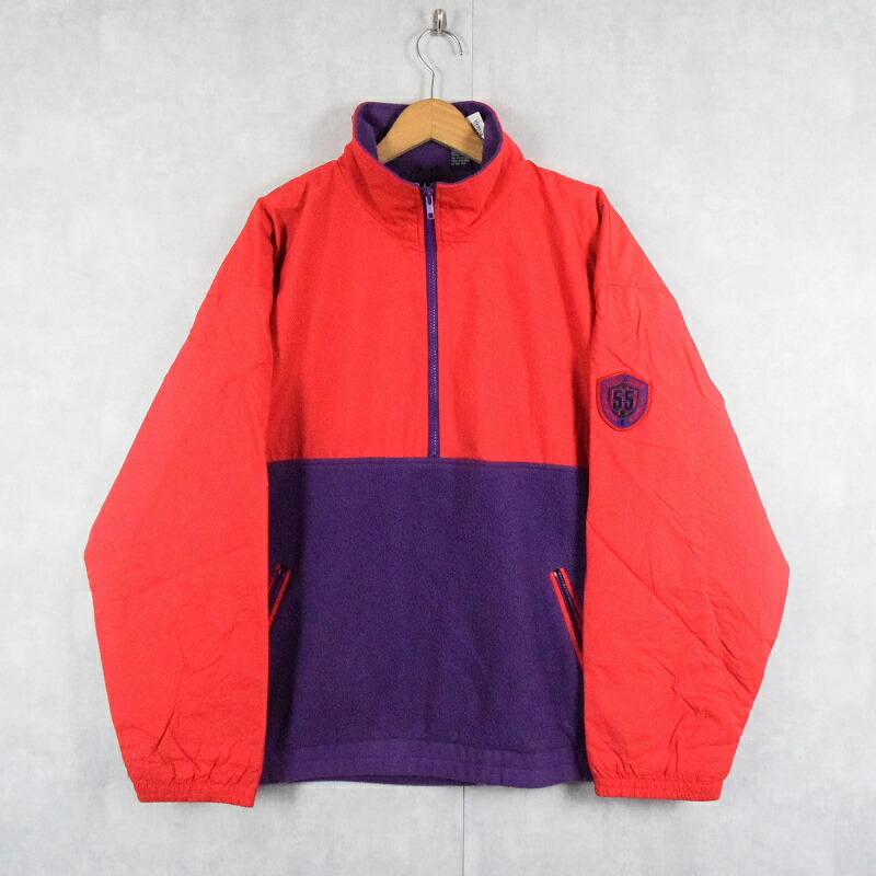 【ビンテージ】GANTガント フリースジャケット ハーフジップ プルオーバーL Gant 90s Vintage Fleece Half Zip Sweater Red L – Peeces