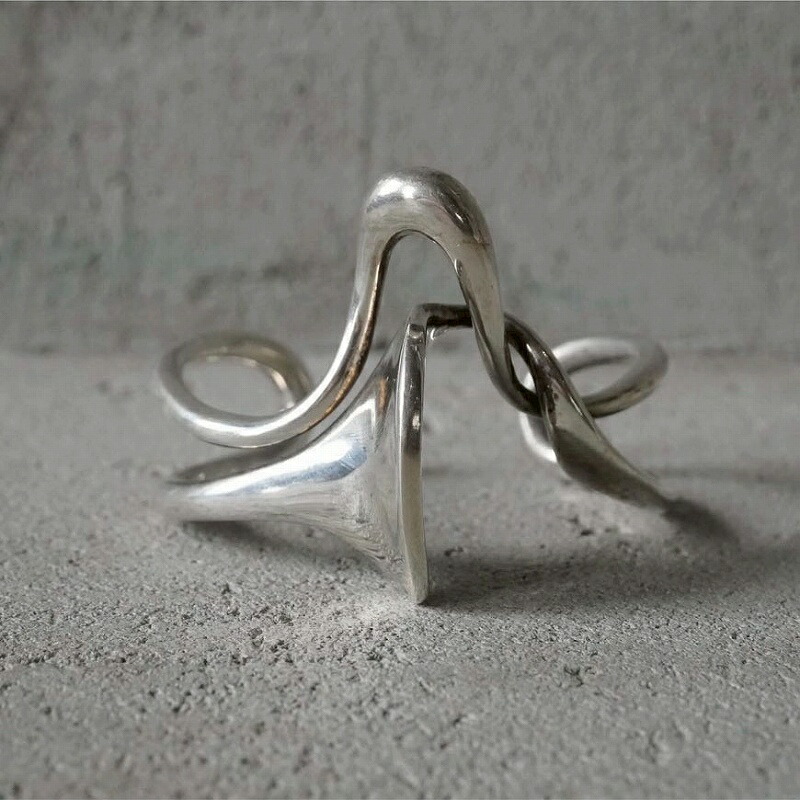 スタンダードカリフォルニア×ラリースミススターリングシルバーダブルバングル スタンダードカリフォルニア×ラリースミススターリングシルバー