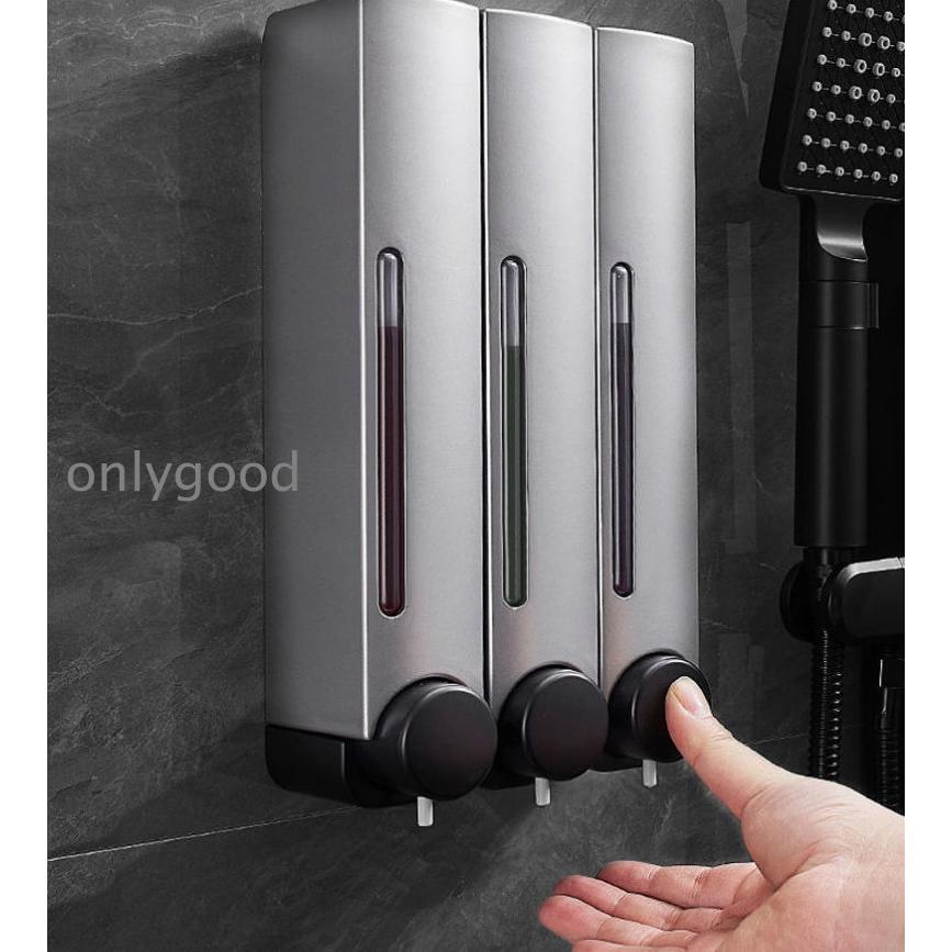 二階建てバスお部屋 ディスペンサー 壁 大電気容量 飾りつけ 石ケンディスペンサー シャンプーディスペンサー 飾り気の無い  今めかしい 3連 分かりやすい 瓶 詰め替え