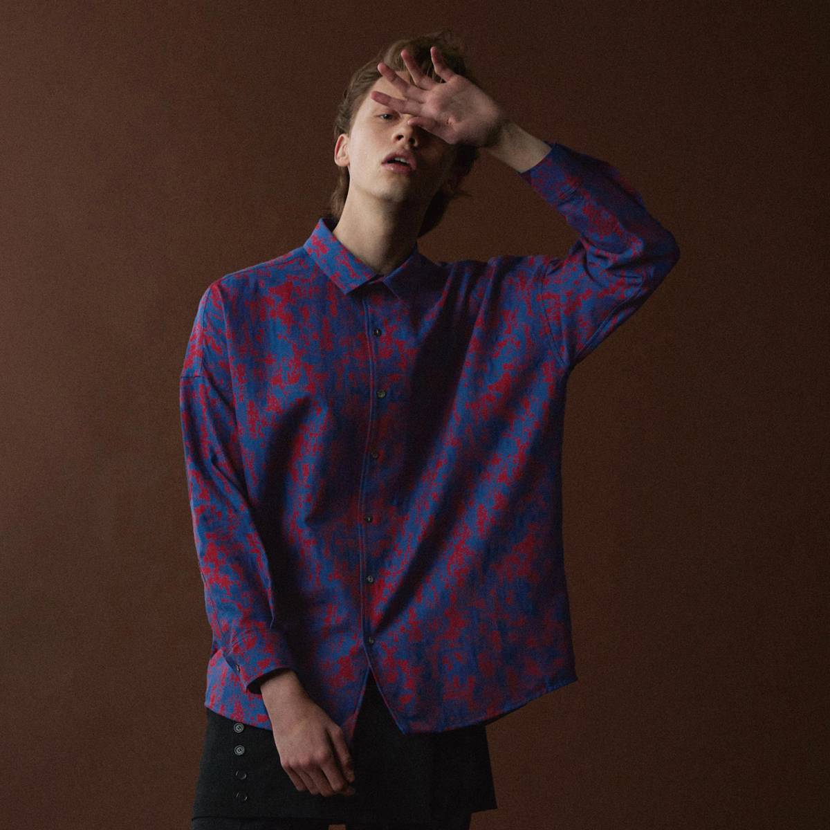 【SALE 20%OFF】 SHAREEF BLURRED JQ L/S SHIRTS (3色) 21713024 シャリーフ ジャガード  長袖シャツ ぼやけ 抽象柄 織り ビッグシャツ シャツ 日本製 メンズ 送料無料 FEEL EASY online