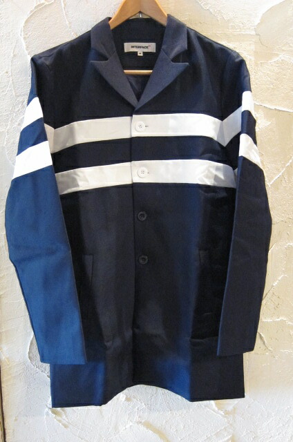 ★送料無料★INTERFACE インターフェイス/LINE COAT NAVY×WHITE|FeelFORCE