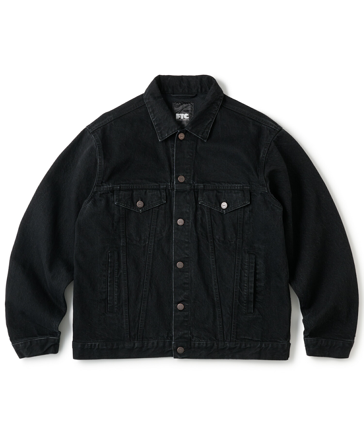 FTC OVERDYED DENIM CHORE JACKET ブラック M FTC OVERDYED DENIM CHORE JACKET ブラック M