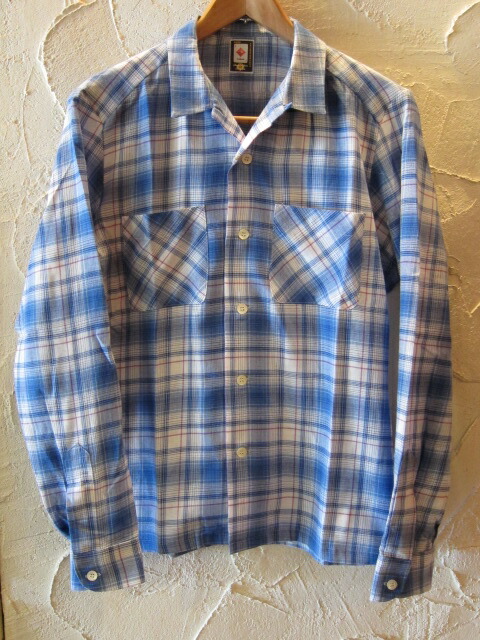 【SALE 35%OFF】★貨物輸送無料★ BELAFONTE/CHECK OPEN SHIRTS BLUE