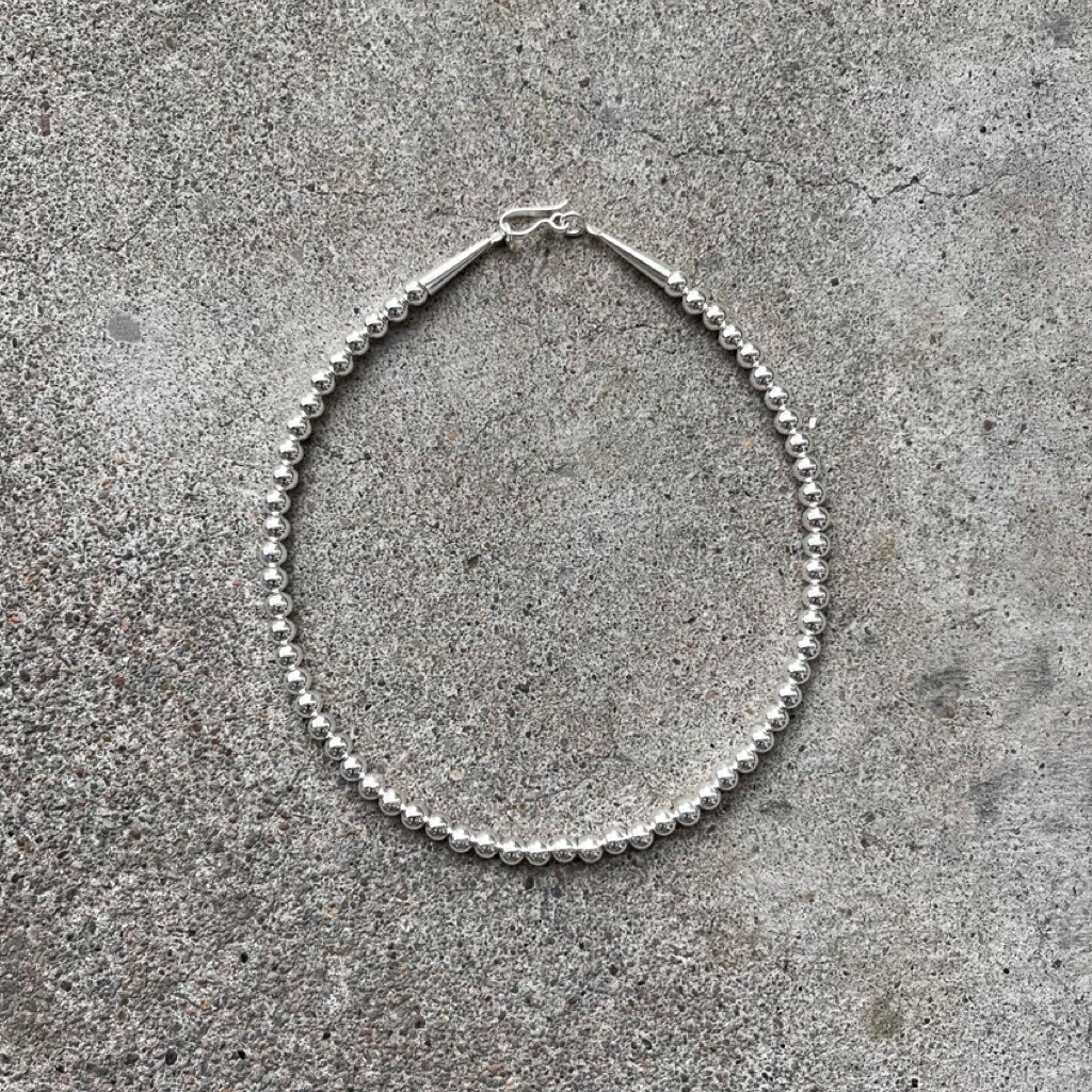 楽天市場】パール 真鍮ビーズネックレス Pearl 楕円 シルバー925