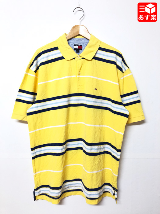 tommy hilfiger blue and yellow shirt