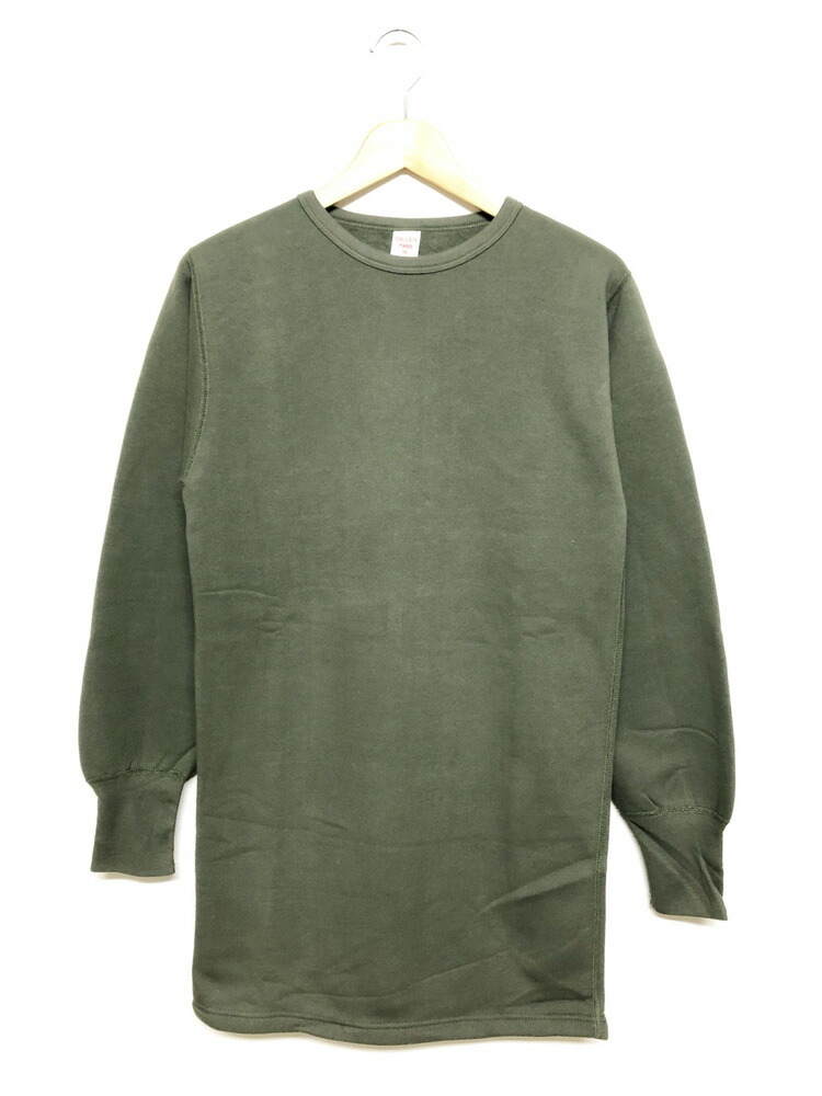 ファッションの French Army Od Sweatshirt フランス軍 ミリタリー スウェットシャツ トレーナー 無地 裏起毛 サイズ Bagochile Cl