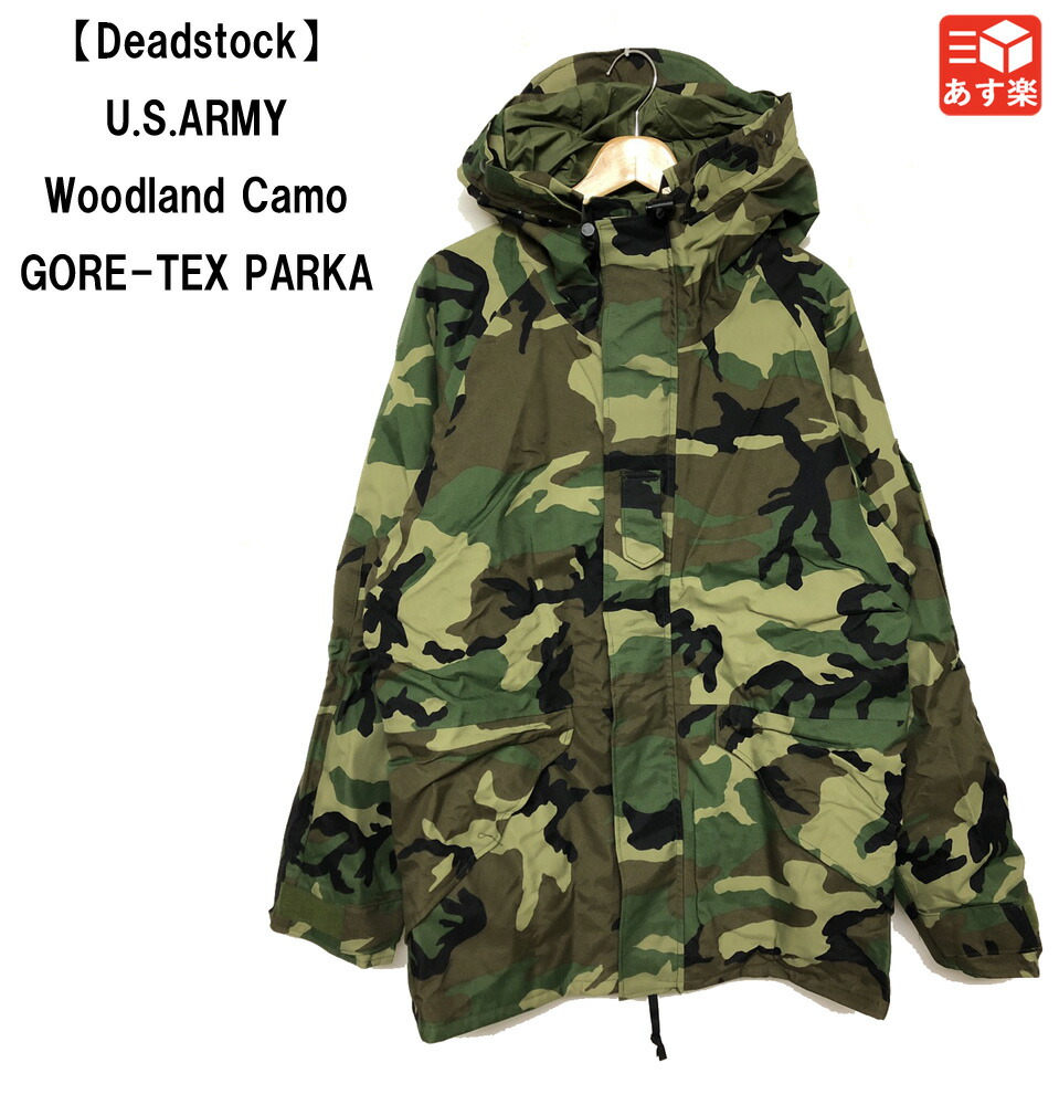 メンズファッション コート ジャケット 注文割引 Deadstock U S Army Woodland Camo Gore Tex Parka ウッドランドカモ ゴアテックスパーカー サイズ Medium Long Large Regular デッドストック Parka Cold Weather Camouflage 新古品 新古品 Mellow あす