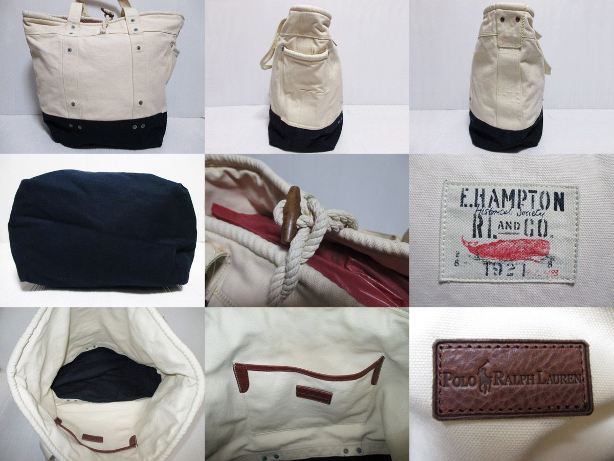 全国宅配無料 Polo Ralph Lauren ラルフローレン イースト ハンプトン キャンバストートバッグ 生成り 紺 East Hampton Canvas Tote 2トーン バイカラー マリンテイスト Smtb M あす楽対応 古着屋mellow店 柔らかい Werther Com Br