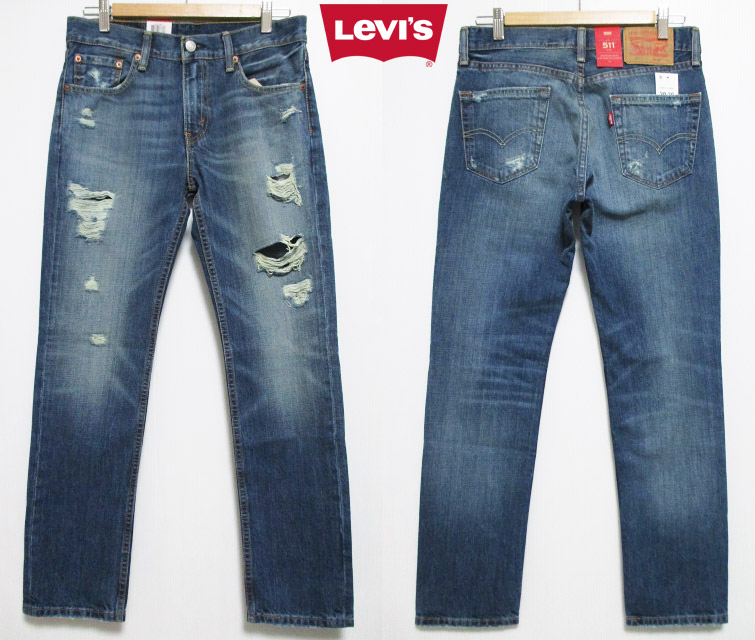 楽天市場 新品 Levi S リーバイス 511 ダメージ加工 スリム