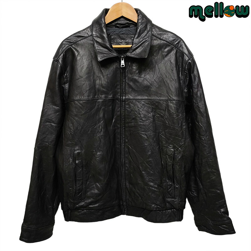 DOCKERS レザージャケット ブルゾン 黒 短丈 キルティング ドッカーズ 楽天市場】DOCKERS ドッカーズ レザー カーコート 黒 L Tバック レザー