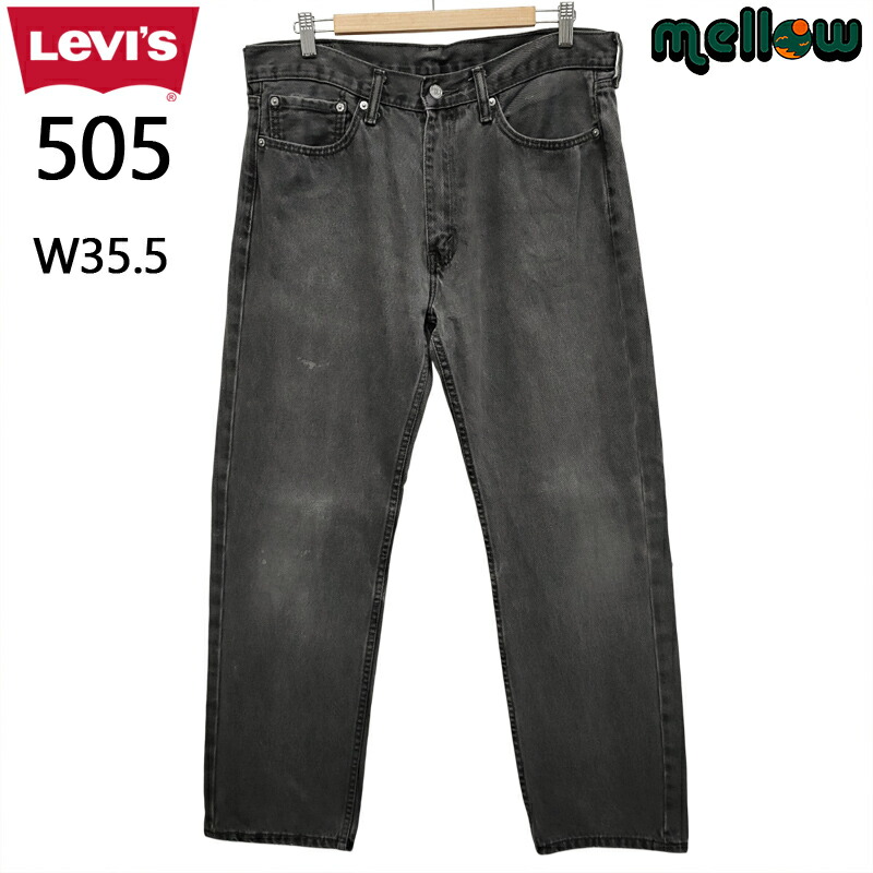楽天市場】USA製 95年 Levi's 505 Black Denim Pants 黒 W35×L32 90s