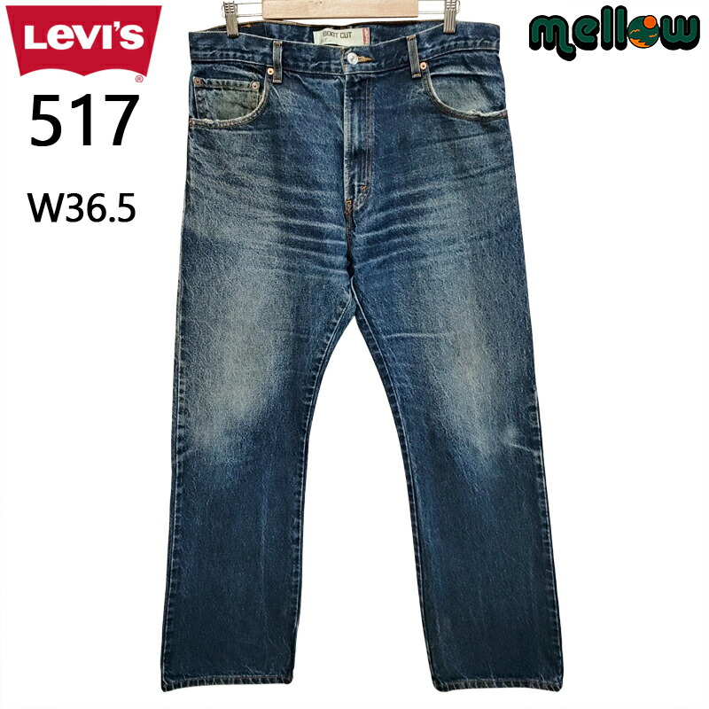 Levi's 517 ブーツカット W33×L32 Mexico製 スモールe 90s USA製 Levi'sリーバイス 517 ブラック デニムパンツ w33 L32