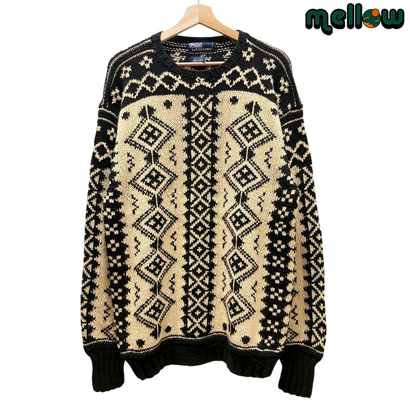 楽天市場】手編み 90s ポロ ラルフローレン ウール ハンド ニット