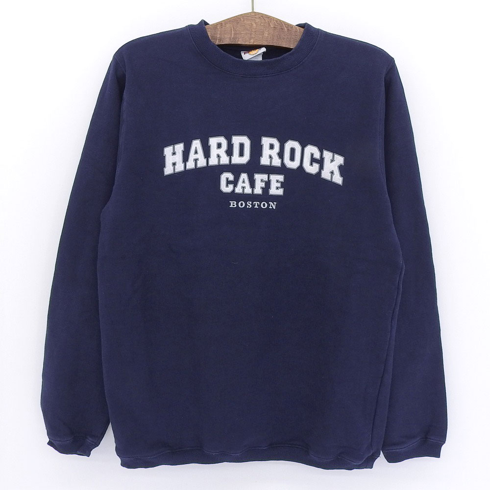 ハードロックカフェ Hard Rock Cafe スウェット シャツ プルオーバー トレーナー ロゴ 立体プリント 刺繍 長袖 サイズ 超大特価