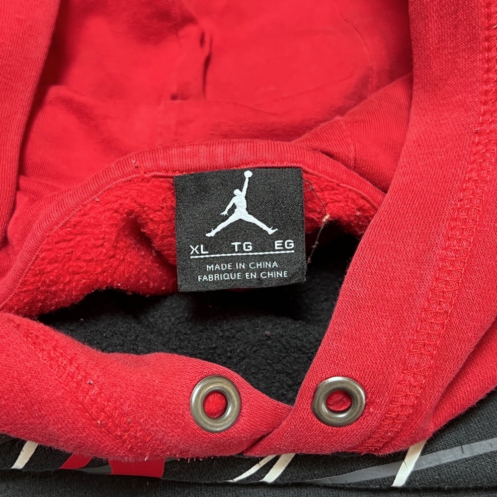 国内発送 エア ジョーダン Air Jordan スウェット パーカー プルオーバー トレーナー ロゴ プリント 切り替え 長袖 サイズ Cmdb Md