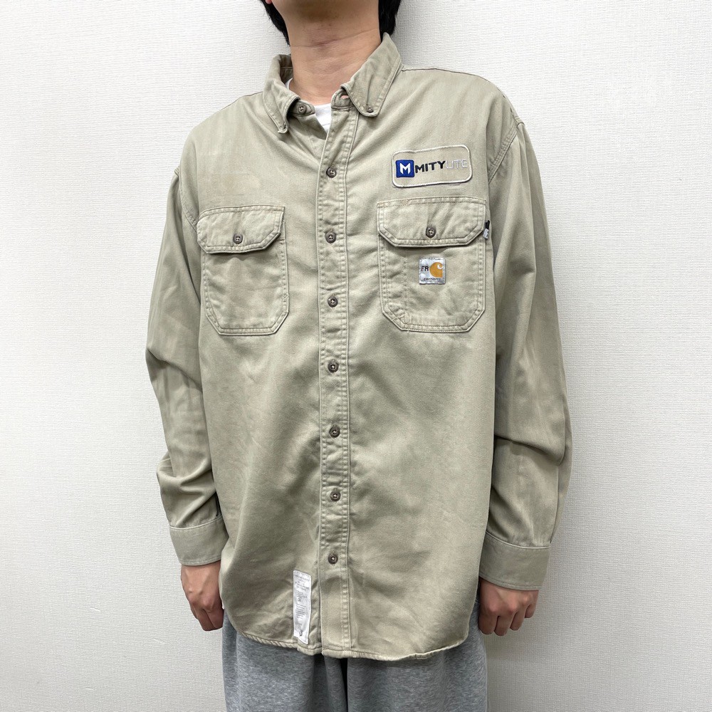 楽天市場】US古着 カーハート carhartt FR ワークシャツ ボタンダウン