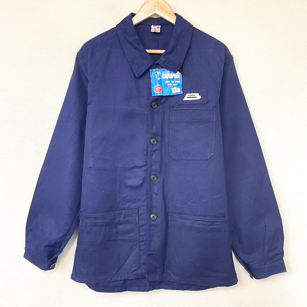 NundA ユーロ ワーク ジャケット カバーオール ブルー 48 Deadstock ユーロ ワークジャケット カバーオール EURO WORK