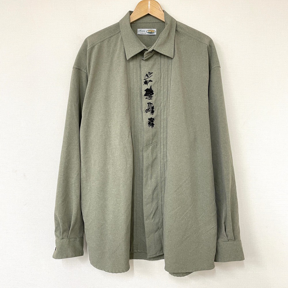 ドイツ Landhausmade Grosche チロルシャツ レディース Lサイズ位 古着 民族衣装 カントリー ドイツ Landhausmade Grosche チロルシャツ レディース Lサイズ
