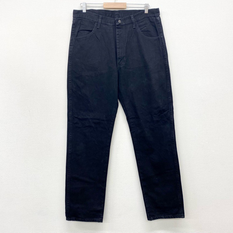 新品 Relaxed Fit Rustler ブラックデニム W35 x L30 Wrangler ラスラー RUSTLER レギュラーフィット ストレート