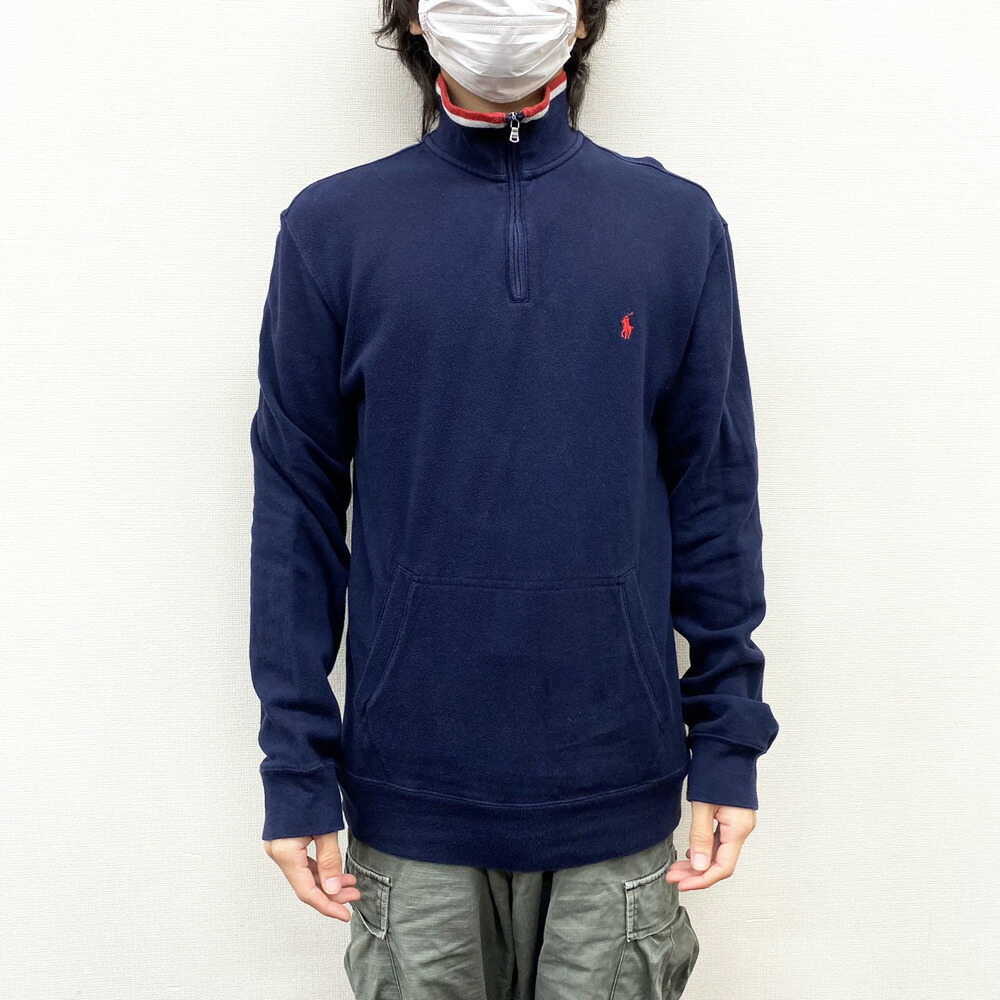 90s ポロ ラルフローレン スウェット 刺繍 パーカー ブルー XXL 古着 20221029-1508-mkenf.jpg