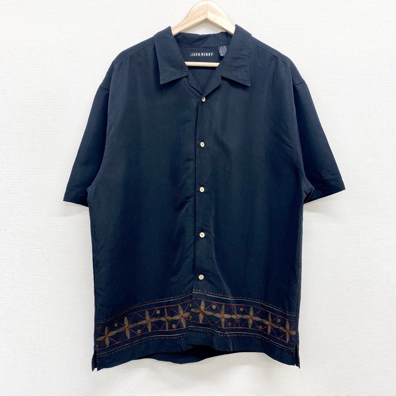 haggar レーヨン rayon スミクロ 半袖シャツ　黒　ヴィンテージ M haggar レーヨン rayon スミクロ 半袖シャツ 黒 ヴィンテージ M