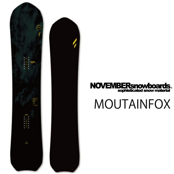 【26-27 NOVEMBER MOUNTAINFOX ノベンバー マウンテンフォックス】 スノーボード 板 メンズ レディース 144 / 148 / 150 / 154 / 158