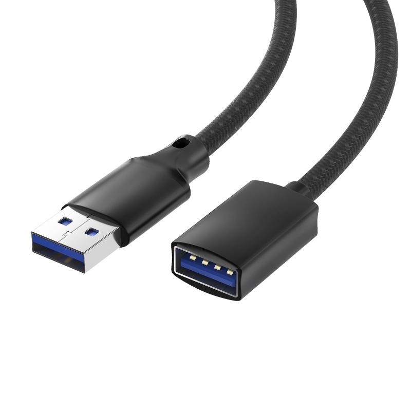 USB 延長ケーブル 1m YITONGXXSUN USB3.0 5Gbps 高速データ転送 A-Aタイプ オスメス USB延長コード ナイロン編み製 取り回しやすい (1m)画像