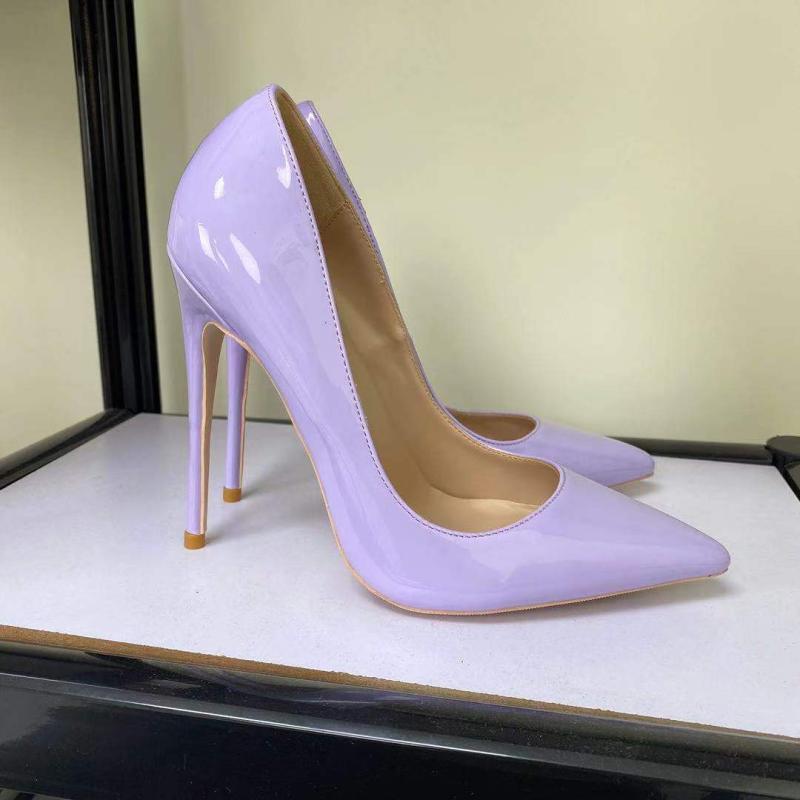 パンプス レディース 淡い紫色 ポインテッドトゥ 細ヒール セクシー かわいい スタイリッシュ 女性シューズ ハイヒール 軽量 伸縮性