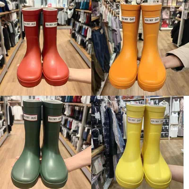 親子用 雨靴 中筒 防水 防滑 軽量 ゴム製 スタイリッシュ 女性向け 子供用 日常使い 滑り止め ファッション