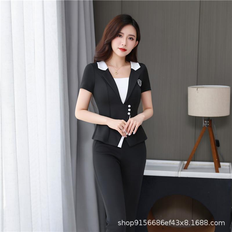 ユニフォーム 足浴技師 美容師 ホテル 会所 養生館 SPA 作業服 清潔 快適 通勤 制服 黒 紺
