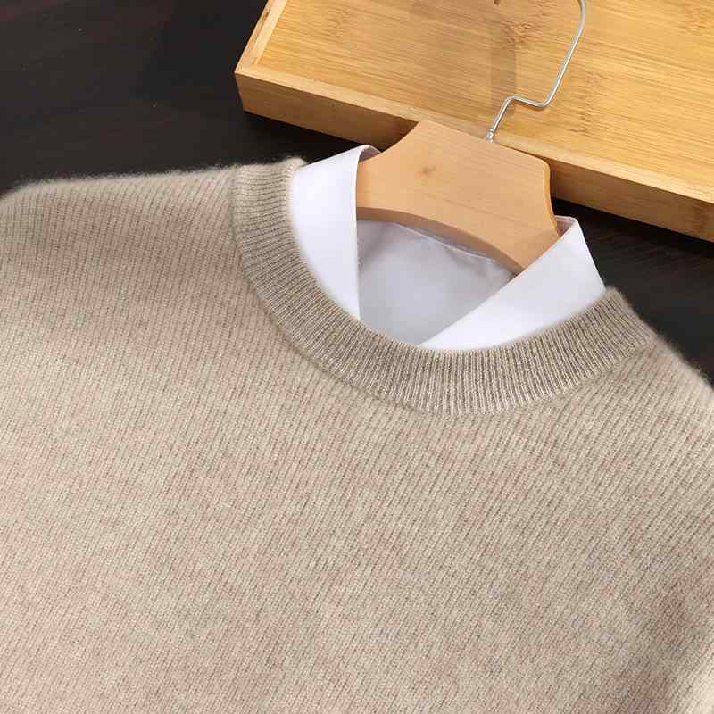 メンズ セーター 厚手 カシミヤ ニット クルーネック ゆったり ビッグサイズ 秋冬 暖か インナー 普段使い