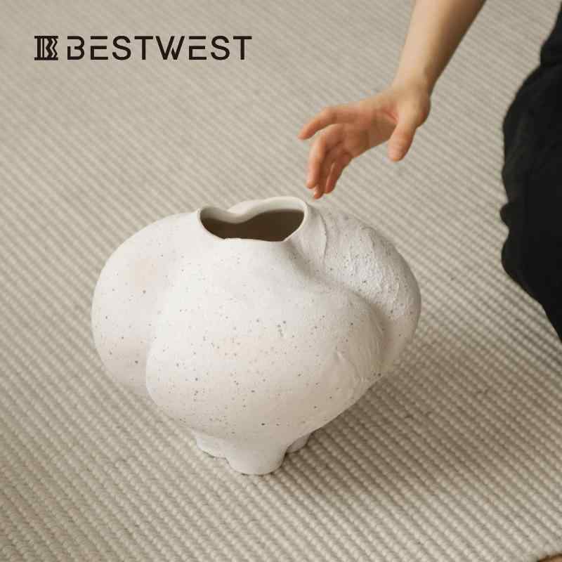 陶器 花器 抽象 人型 侘び寂び風 北欧 モダン シンプル 置物 民宿 ダイニング インテリア 花瓶 スタイル