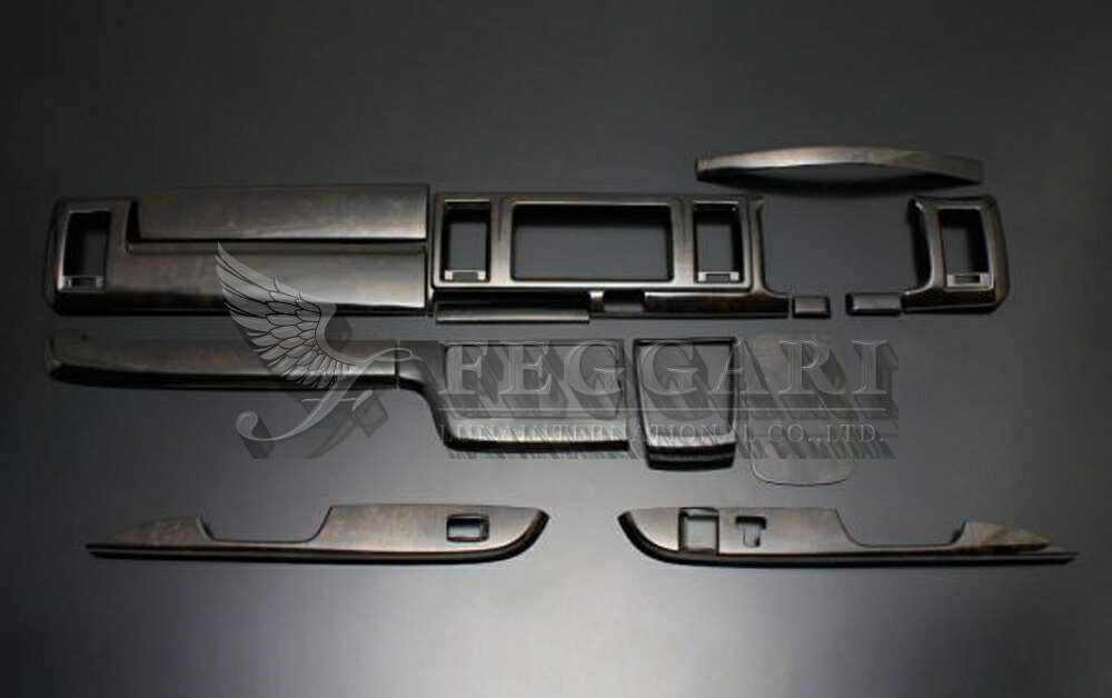 ハイエース/レジアスエース 200系(TRH2##/GDH2##/KDH2##) 4型以降 ワイドボディ マホガニー 14ピース インテリアパネル 最高品質 / フェガーリ FEGGARI ルナ インターナショナル LUNA|フェガーリ公式ショップ
