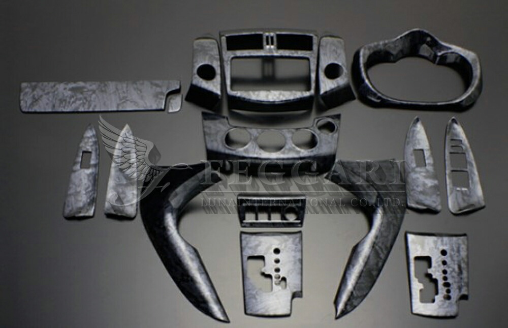 ヴァンガード 30系(ACA3#W/GSA3#W) 黒木目 16ピース 3D立体 インテリアパネル 高品質 / フェガーリ FEGGARI ルナ インターナショナル LUNA