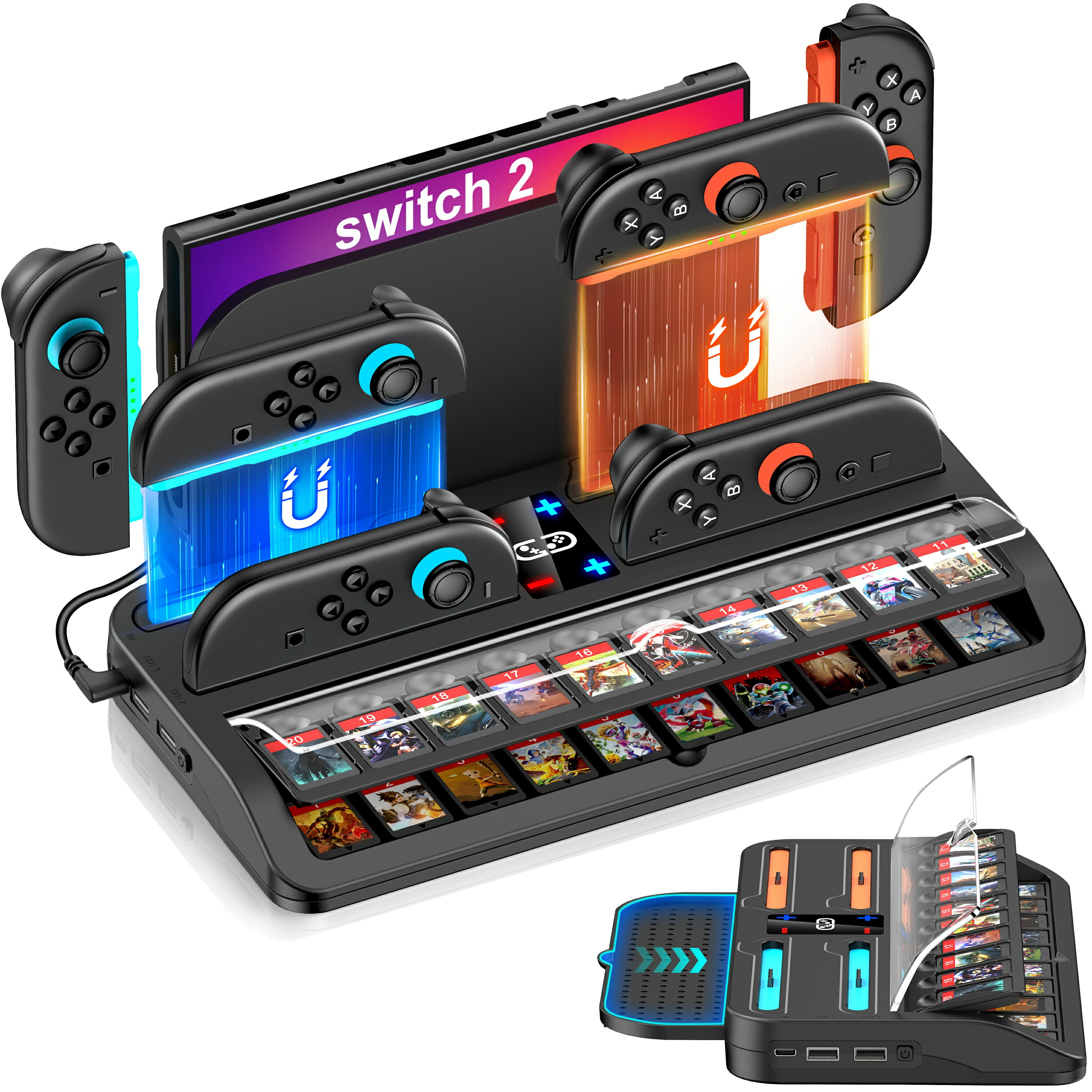 楽天市場】【10%クーポン配布】BEBONCOOL Switch2専用 4in1充電