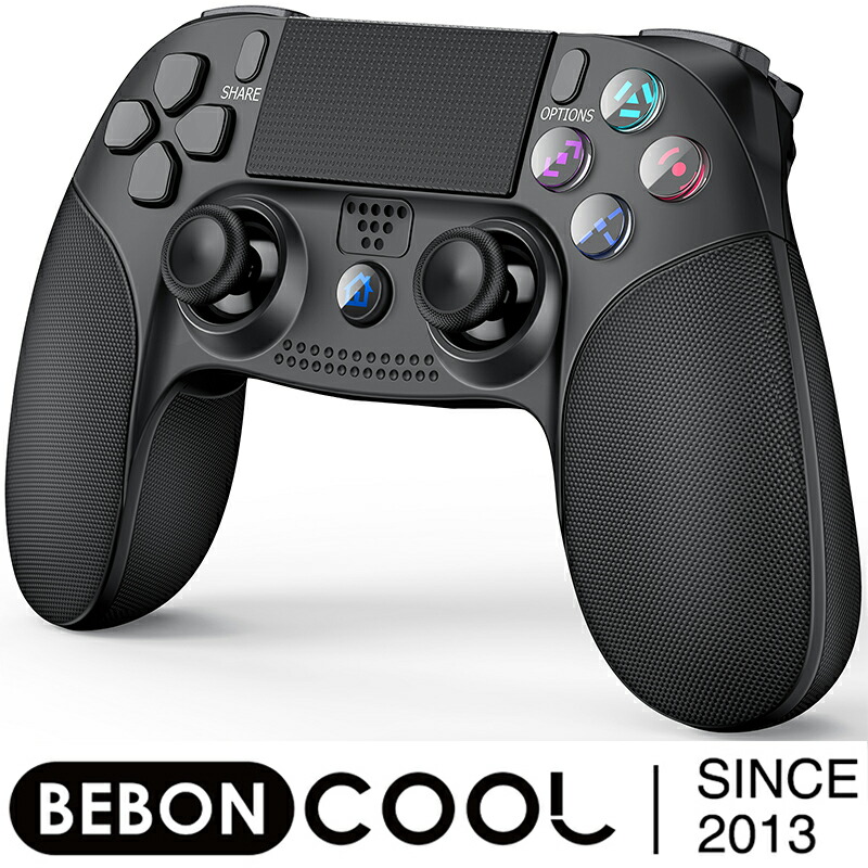 PS4 コントローラー プレステ4 コントローラー BEBONCOOL ワイヤレス ps4コントローラー PS4 Pro Slim 対応 無線連射 Bluetooth 遅延なし HD振動 ジャイロセンサー ヘッドセット端子 LEDライトバー搭載 一年保証 日本語説明書 即納