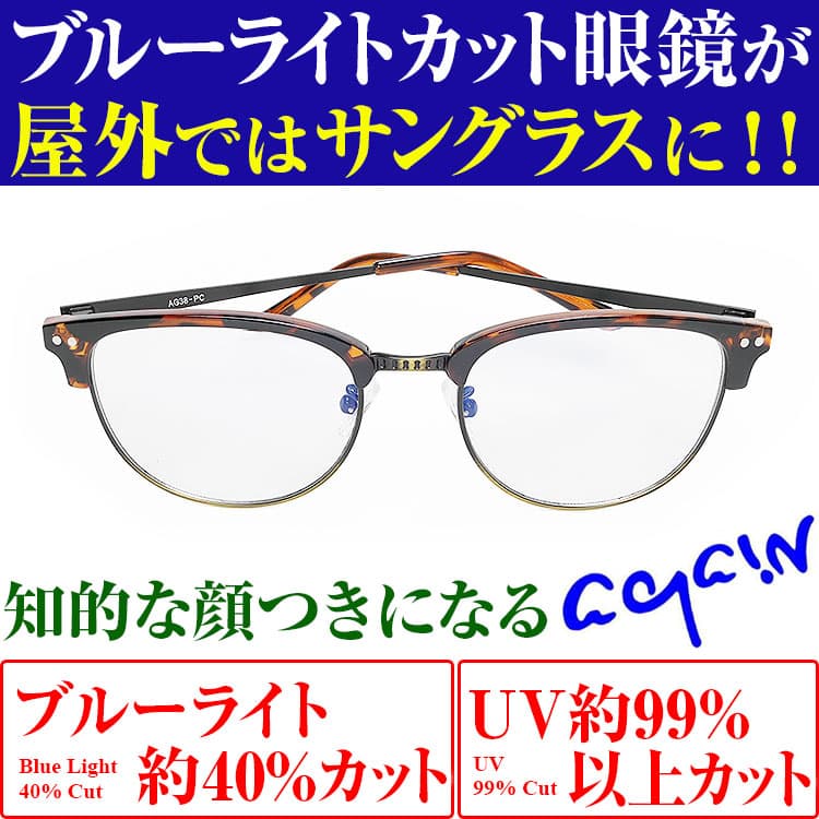 82％以上節約 2万2,000円が80％OFF 送料無料 AGAIN ヴィンテージ調 ブルーライトカット眼鏡 屋外ではサングラス サーモント メガネ  紫外線カット UVカット メンズ レディース 39ショップ photographiemaroc.com