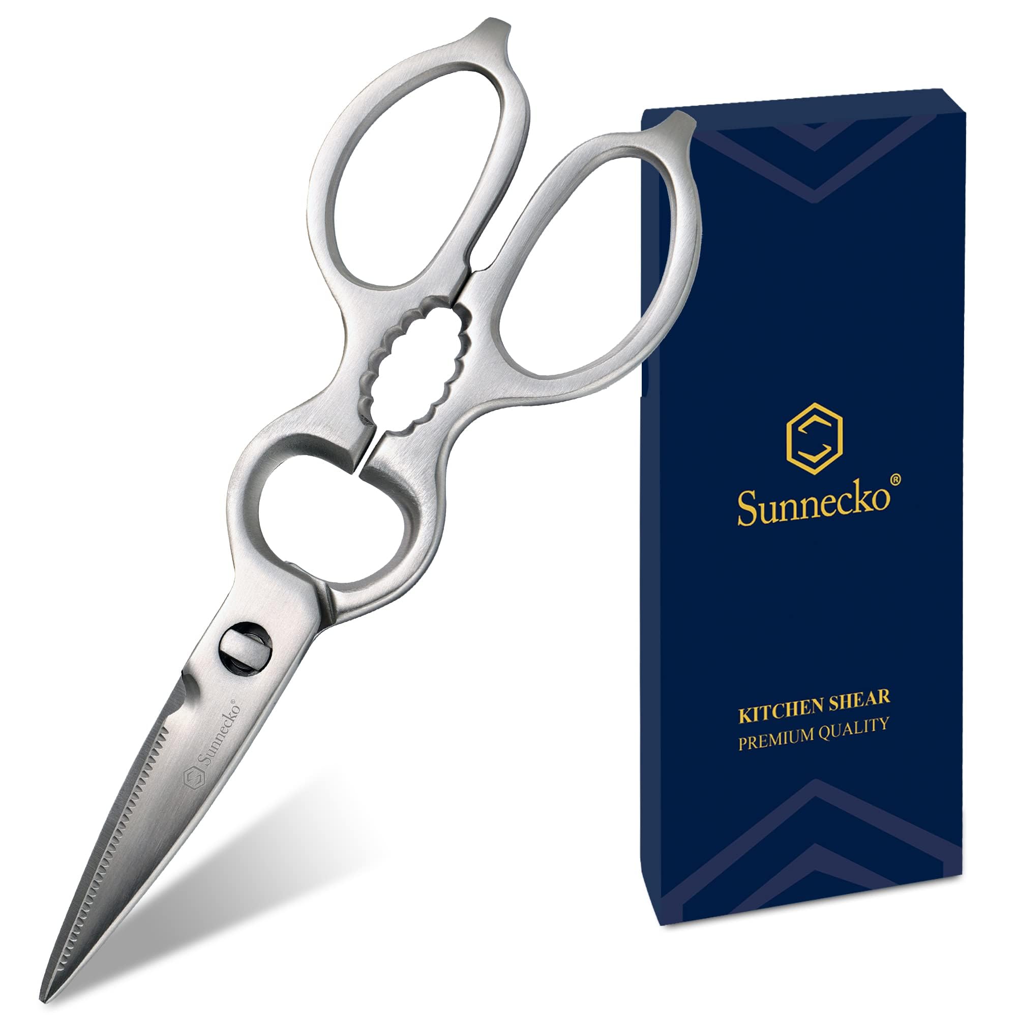 Sunnecko キッチンバサミ キッチンはさみ 料理ばさみ オールステンレス 調理用 分解 万能ハサミ 多機能 プレゼント｜felicitastore