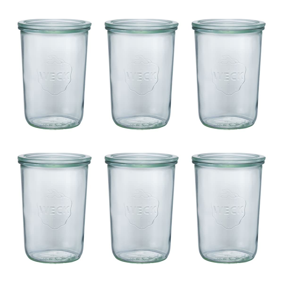 WECK キャニスター ガラスキャニスター保存容器 保存瓶 WE-743 (Mold Shape 750ml 6個セット)｜felicitastore