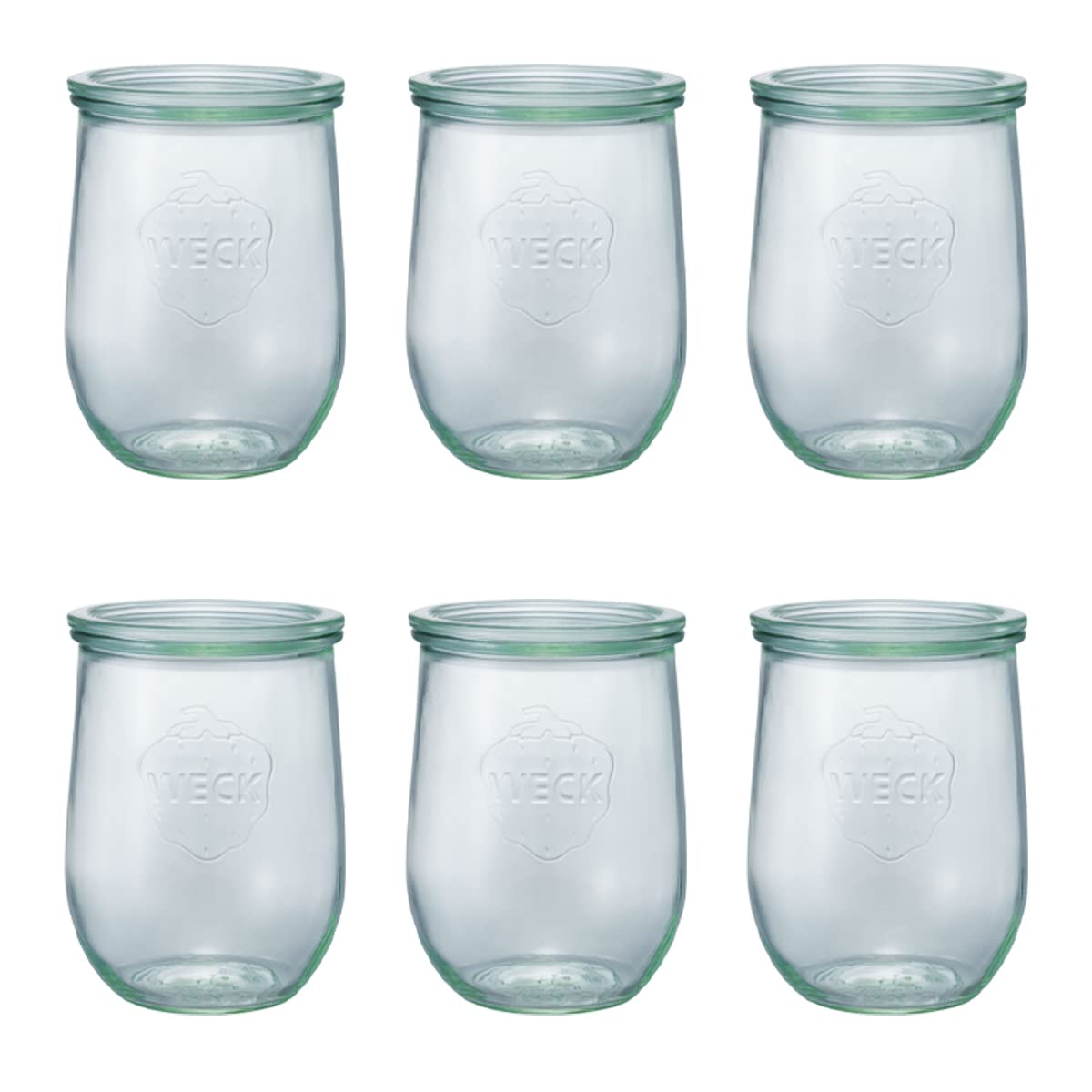 WECK キャニスター ガラスキャニスター 保存容器 保存瓶 WE-745 (Tulip Shape 1000ml 6個セット)｜felicitastore