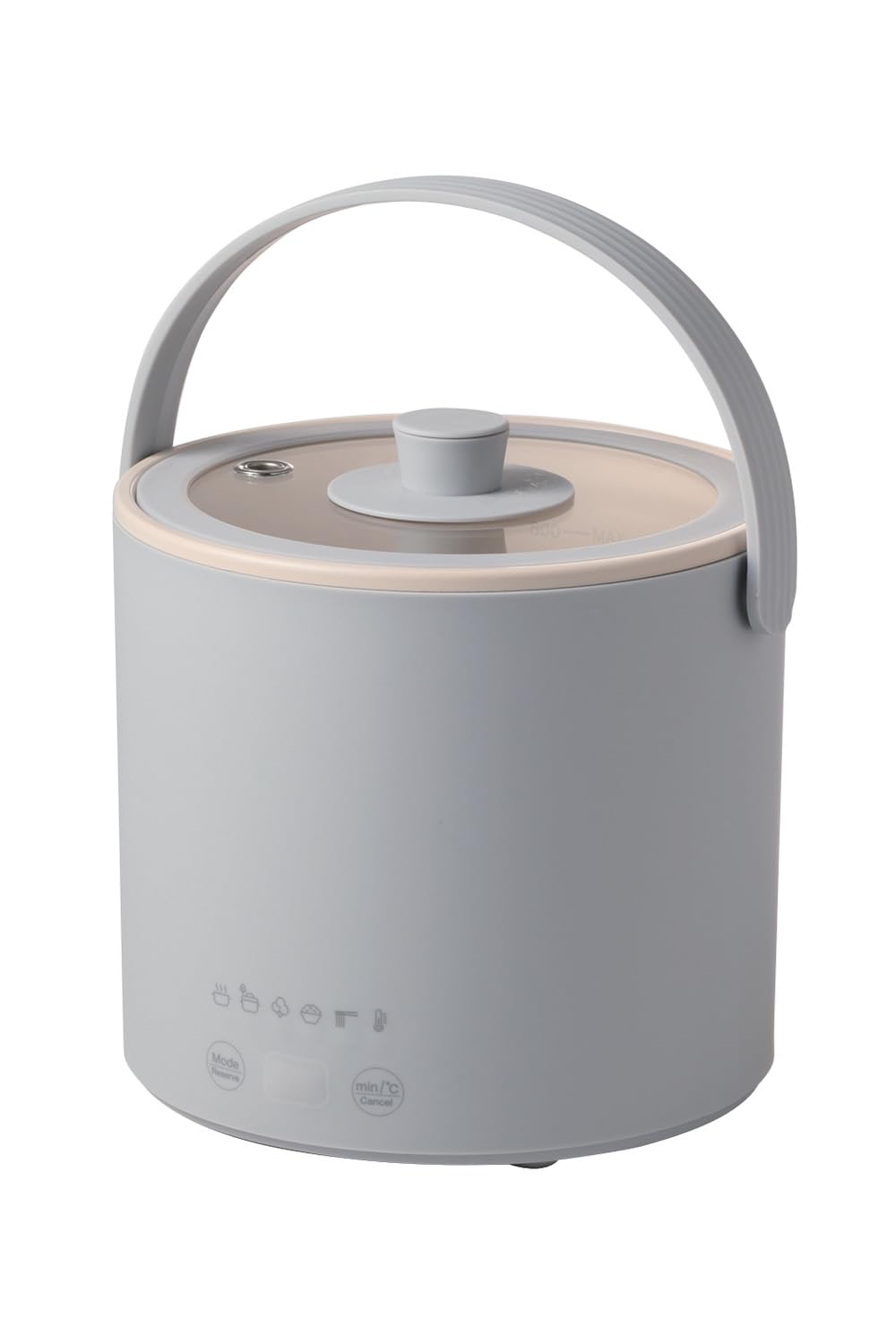 エレコム 保温調理鍋 コンパクト 800mL 【低温調理/蒸す/1合炊飯/煮る/煮込む/茹でる】 1台6役 タイマー機能 ガラス蓋付き 蒸し皿付き Hot a la Pot 卓上鍋 多機能調理なべ ケーブル長1.5m｜felicitastore