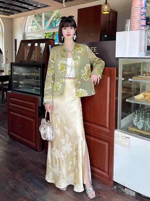 ジャケット レディース 中国風 刺繍 シルク 織り柄 長袖 春夏 UVカット 高級感 通気性 軽量 カジュアル 普段使い 光沢 サラサラ