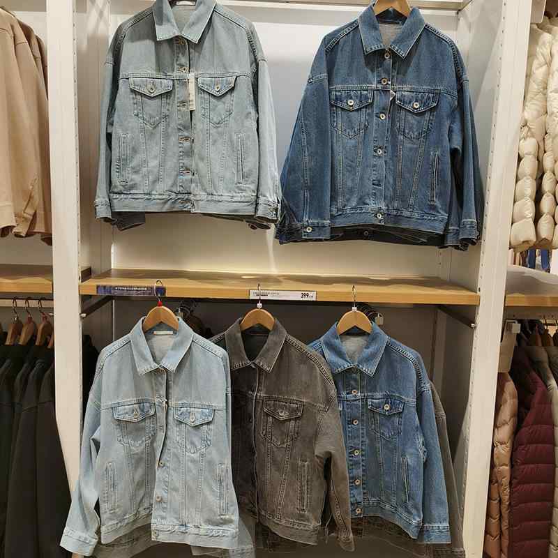 ジャケット レディース デニム ゆったり ルーズフィット ウォッシュ加工 カジュアル アウター 春夏 普段使い コットン混 軽量