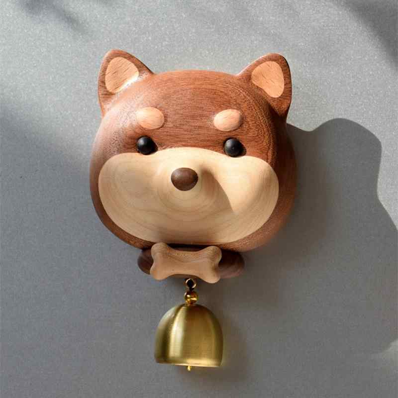 風鈴 柴犬 かわいい カートゥーン 日式 ドアベル 玄関 リマインダー ラッキーアイテム 冷蔵庫 マグネット ポップ デザイン