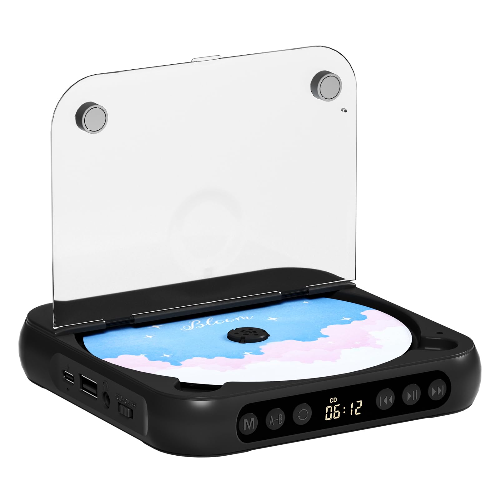 cdプレーヤー ラジカセ スピーカー 家庭での使用に最適、CD/AUX/USB再生をサポート音楽再生/語学学習/胎児教育 日本語説明書 ンク)|felicitastore