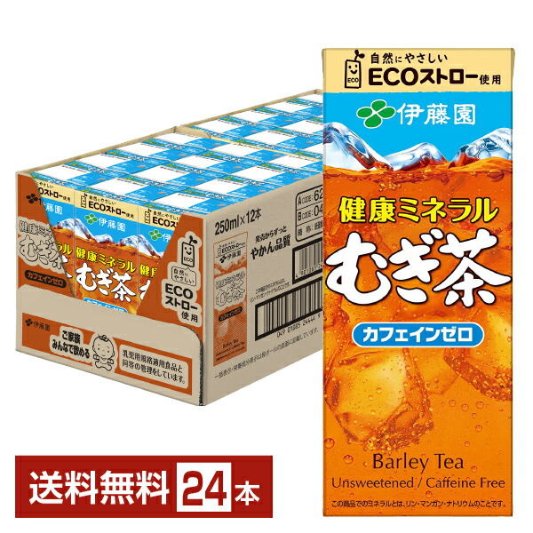 【楽天市場】伊藤園 健康ミネラルむぎ茶 250ml 紙パック 24本×2