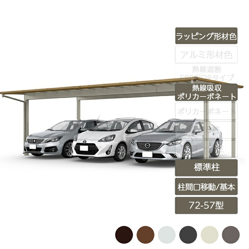 鉄道車両界面 3台用 リクシル LIXIL【フーゴF 足し加える 柱間口民族大移動 基本原則 L57型 72-57型 標準尺度柱H22 ラッピング形材色熱線吸い容れるポリカーボネート】