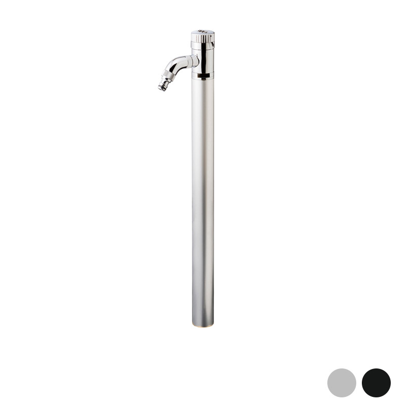 水栓 スタイリッシュ かわいい おしゃれ 庭 ガーデン オンリーワンクラブ【AT式スプリンクル3D シルバー ブラック FAUCET POST】|エクステリア・ガーデン Feliju
