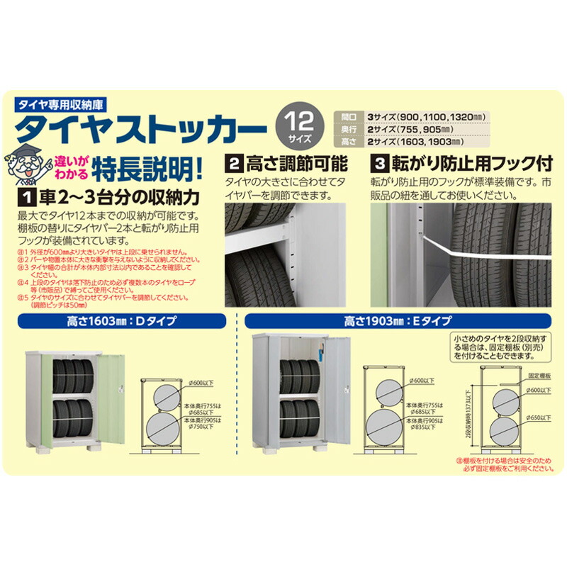 【売れ筋】 『配送は関東・東海限定』イナバ物置 BJX/タイヤストッカー BJX-119ET タイヤ専用収納庫 『追加金額で工事も可能』 『屋外用ドア型小型物置 DIY向け』 EB(エボニーブラウン) - 物置き