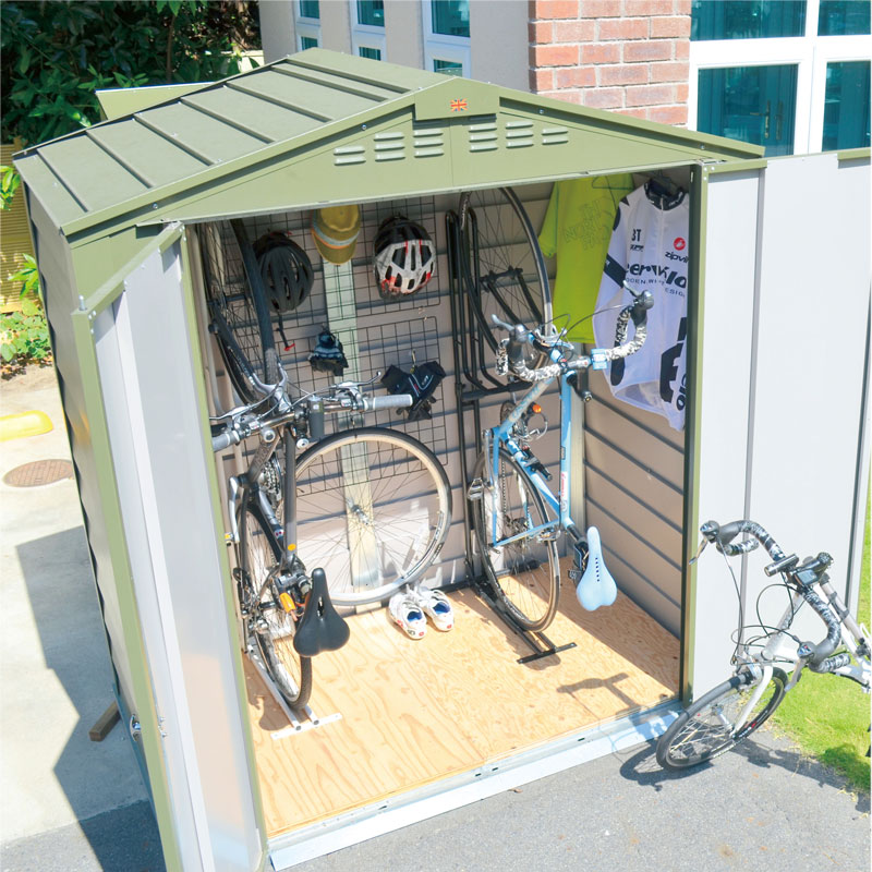 ガーデナップ 屋根裏部屋 メタルシェッド TM6CP 循環過程つけ加える ダブル部屋の入り口
